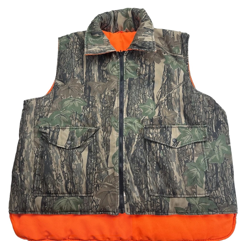 Winchester Vest‎ Trebark Camo XL Reversible Orange Hunting Insulated Conceal